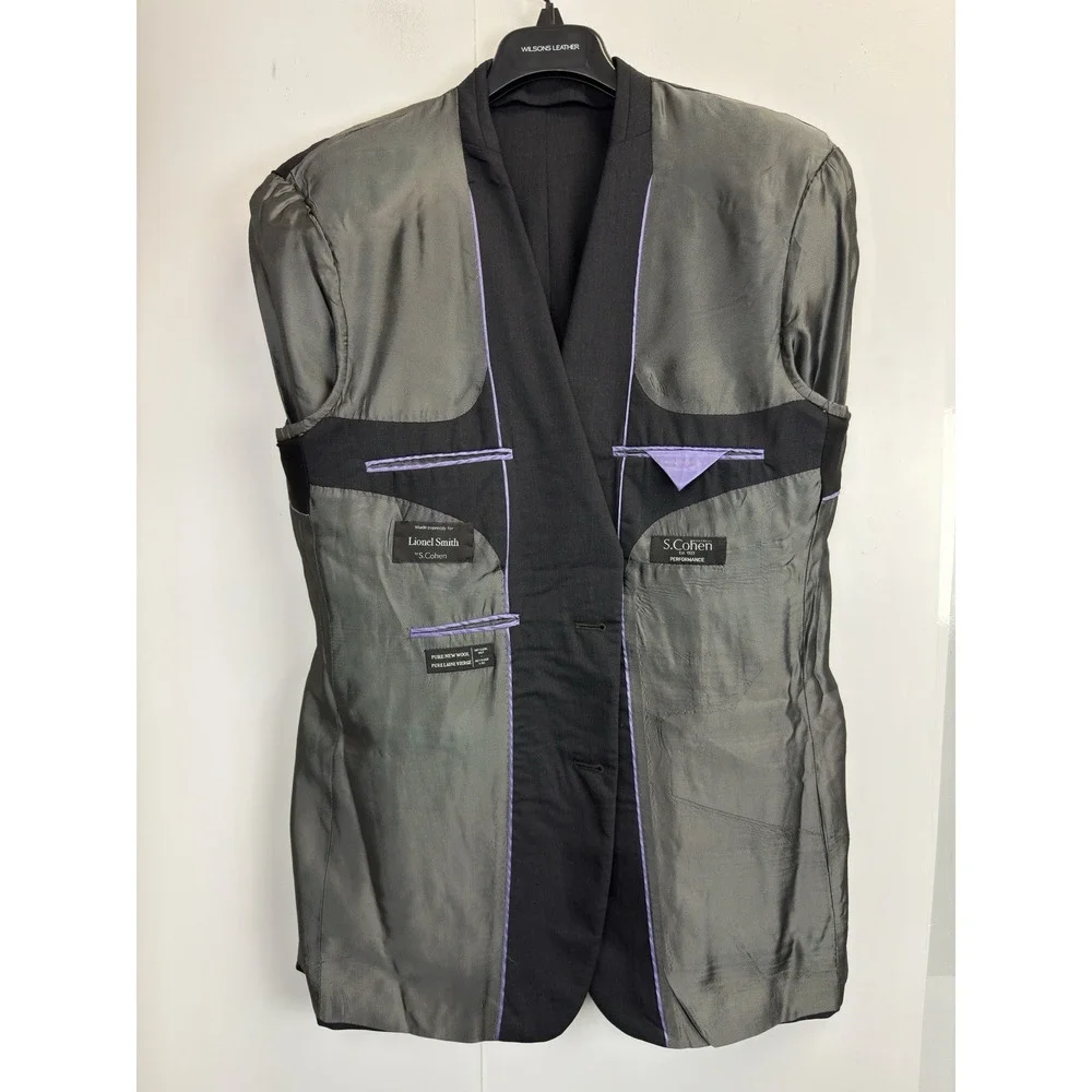 S.Cohen Performance Jacket Men's 44T Sport Coat Blazer‎ Two Button Grey Wool